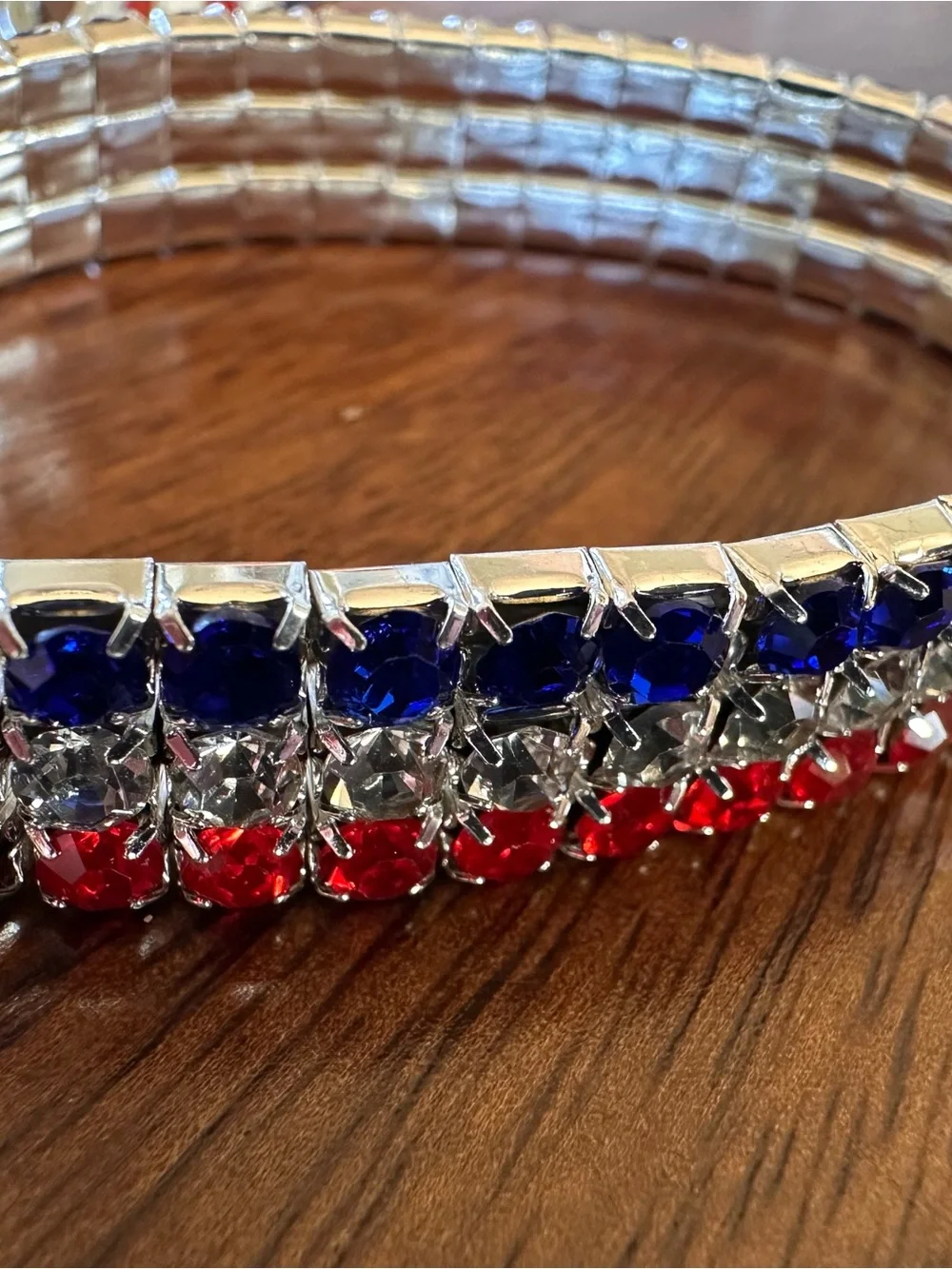 Patriotic Red, White & Blue Star Earrings, Necklace, Pin, and Bracelet